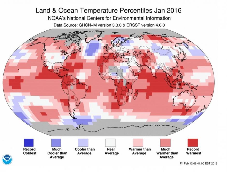 Temperatura po vsem planetu | Avtor: NOAA