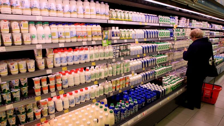 slovenija 17.01.11 mlecni izdelki, jogurt, jogurti, mercator center siska, foto: