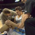 Gallinari Denver Nuggets Dallas Mavericks NBA poškodba koleno