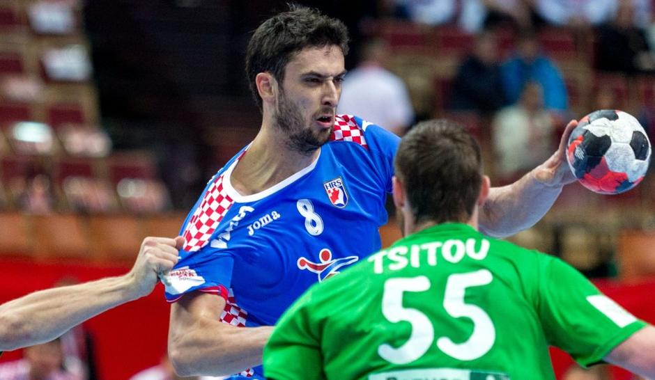 Marko Kopljar Hrvaška Belorusija EP v rokometu | Avtor: EPA