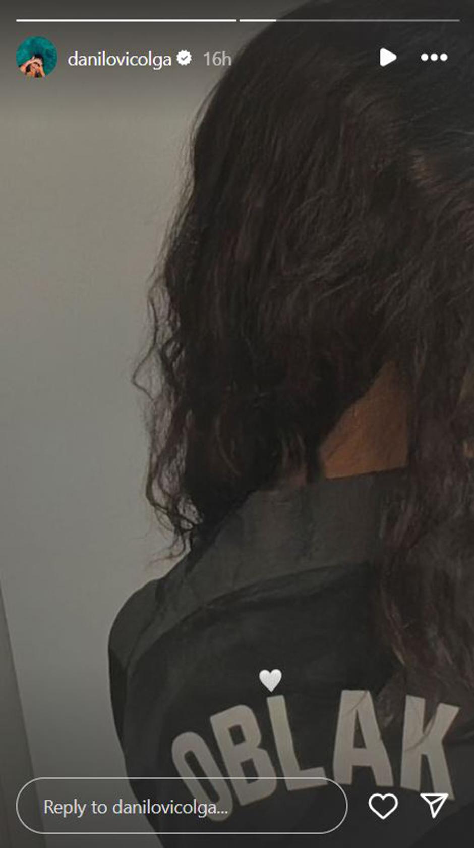 Olga Danilović, navijanje za Jana Oblaka | Avtor: Instagram/Olga Danilović