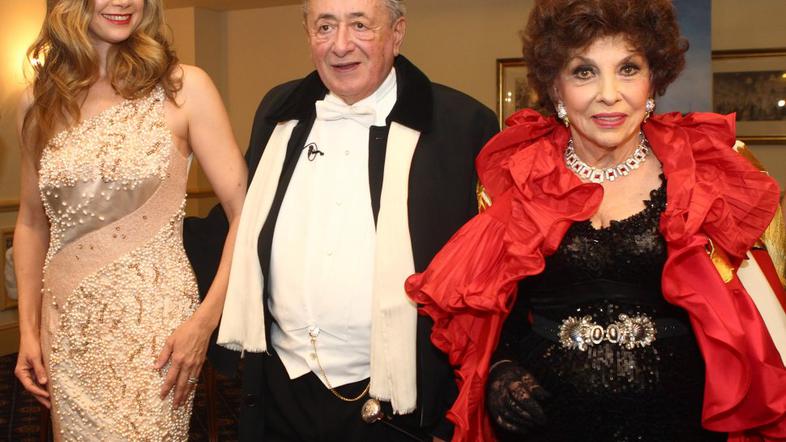 Mira Sorvino, Richard Lugner in Gina Lollobrigida 