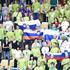 Gruzija Slovenija EuroBasket Celje Zlatorog navijači gledalci zastava tribuna