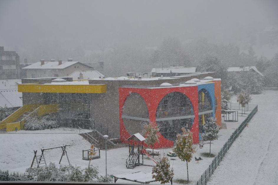 Sneženje v Kamniku