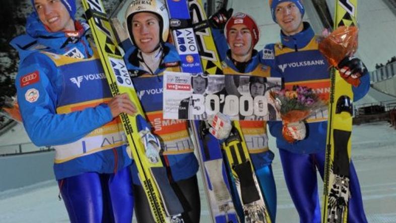 Diethart Kraft Hayböck Schlierenzauer Lahti ekipna tekma svetovni pokal