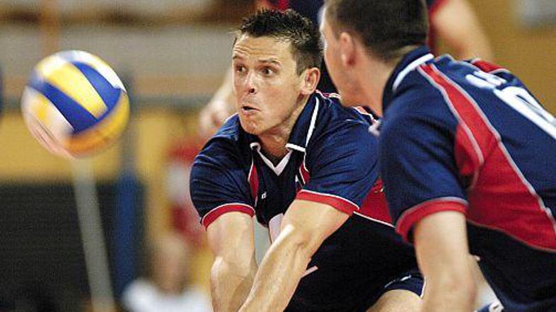 Slovenski odbojkarji so tokrat nastopili oslabljeni: manjkal je Matija Pleško.