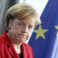 razno 28.08.13. Angela Merkel, German Chancellor Angela Merkel stands in front o