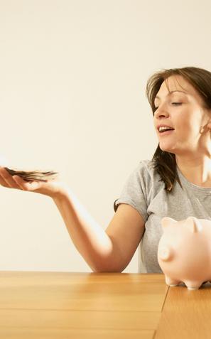 obroki, denar, varčevanje, ženska