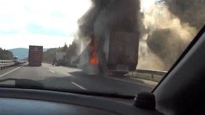 Goreč tovornjak na Štajerki 