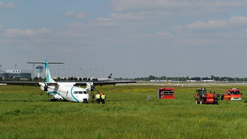 München zasilni pristanek Air Dolomiti 