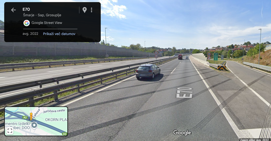 Prometni znak - 100 km/H | Avtor: Google Maps