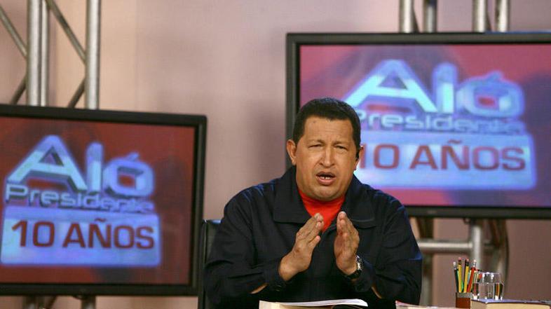 Chavez ima sicer tudi svojo televizijsko oddajo. (Foto: Epa)