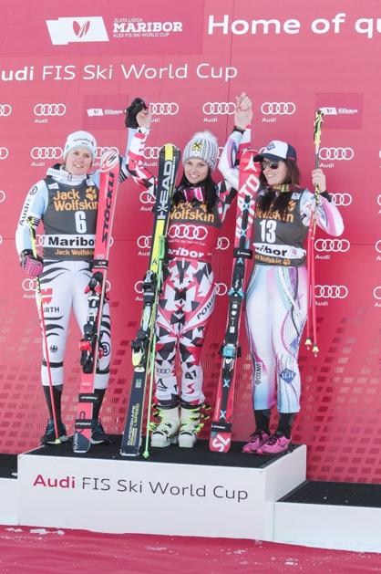 Weirather Rebensburg Fenninger zlata lisica 2015 maribor