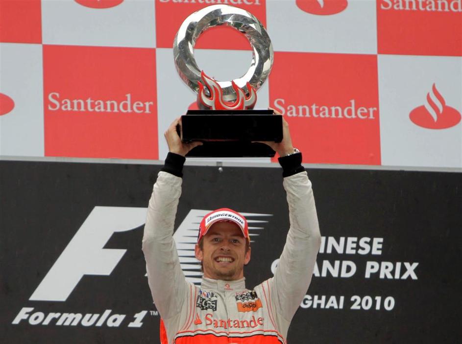 VN Kitajske dirka Šanghaj 2010 zmaga Jenson Button McLaren