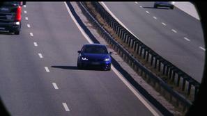 prekoračitev hitrosti na avtocesti