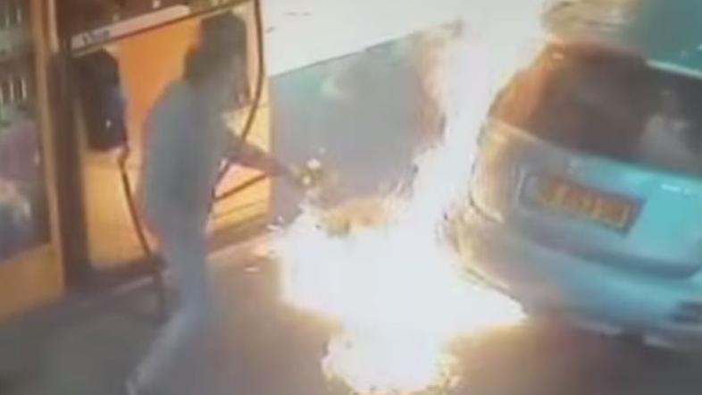 Ogenj na bencinski črpalki