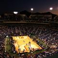 Na sicer stadionu za tenis so se v Palm Springsu pomerili Sunsi in Nuggetsi.