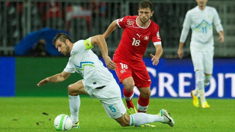 Švica Slovenija kvalifikacije za SP 2014 Bern Cesar Mehmedi