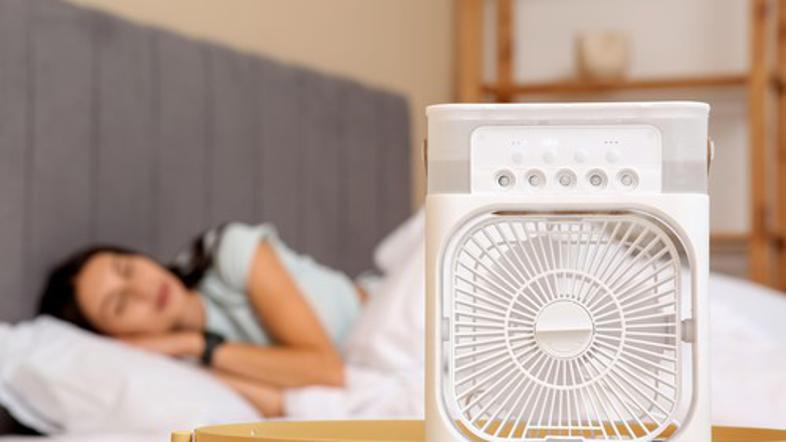 ventilator, spanje, poletje