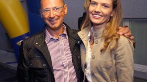 Premierjev brat Rajko Janša in Urška Bačovnik Janša