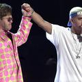 Elton John in Eminem sta skupaj nastopila leta 2001 na podelitvi grammyjev. (Fot