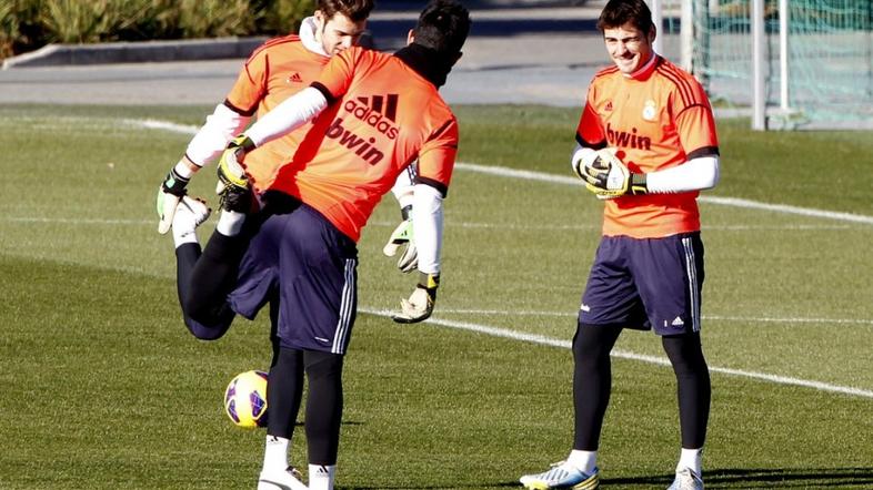 Casillas Adan Real Madrid trening Valdebebas