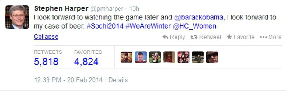 tvit stephen harper | Avtor: Reševalni pas/Twitter