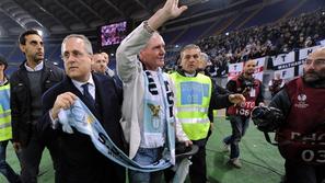 Gascoigne predsednik Lotito Lazio Serie A Italija liga prvenstvo