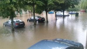 Močan dež v Karlovcu