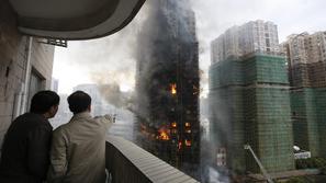 požar, stolpnica, kitajska