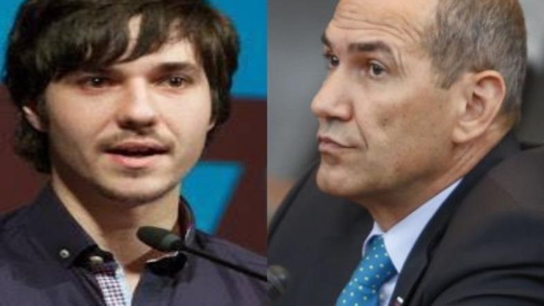 Luka Mesec, Janez Janša