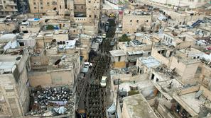 pogled iz zraka na Alep v Siriji