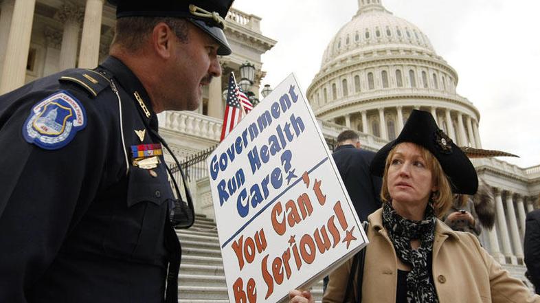 Zdravstvena reforma ima precej nasprotnikov, ki so svoje prepričanje izrazili tu