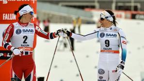 Bjorgen Bjoergen Falun Falla Norveška Švedska svetovni pokal finale sprint