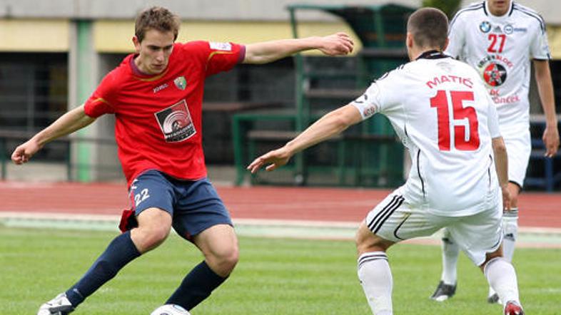 Nogometaši Interblocka proti Velenju niso ponovili predstave s pokalne tekme pro