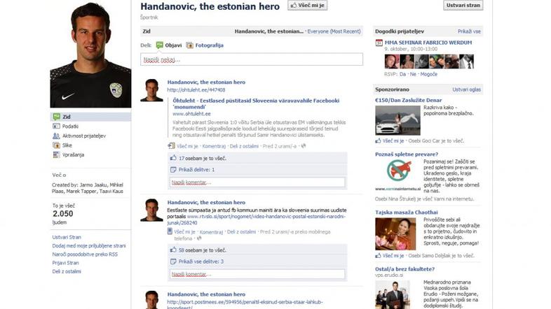 Samir Handanović Facebook