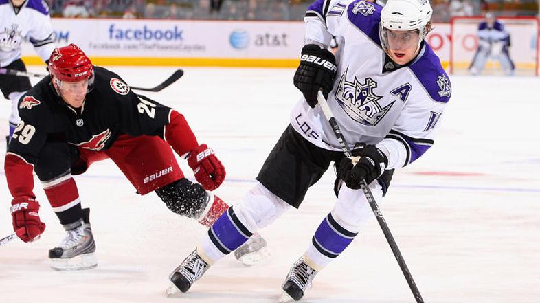 Anže Kopitar se je izkazal ob zmagi njegovih kraljev. (Foto: AFP)