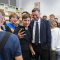 Borut Pahor na Gimnaziji Antona Anškerca