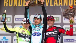 Boonen Pozzato Ballan Omega Quick Step Flandrija kolesarstvo