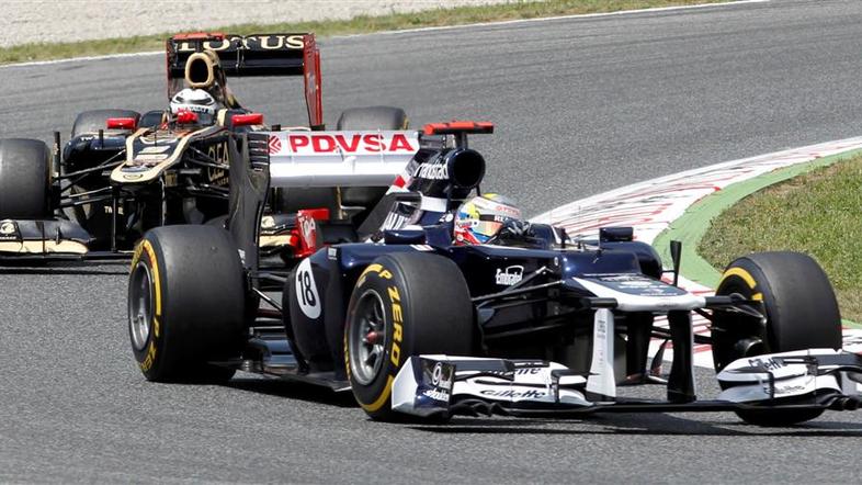 Maldonado Raikkonen Williams Lotus VN Španije Barcelona Catalunya formula 1 dirk