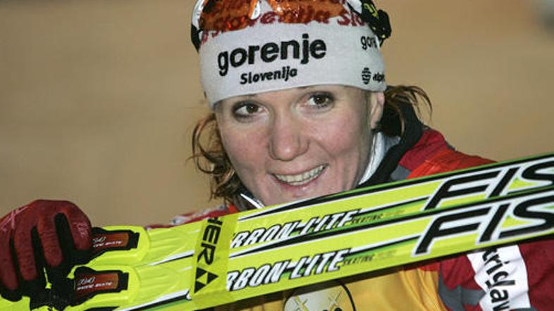 Petra Majdič je med pripravami veliko pozornosti namenila prosti tehniki. Foto: 