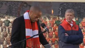 Thierry Henry Arsene Wenger Arsenal odkritje kipa kip govor