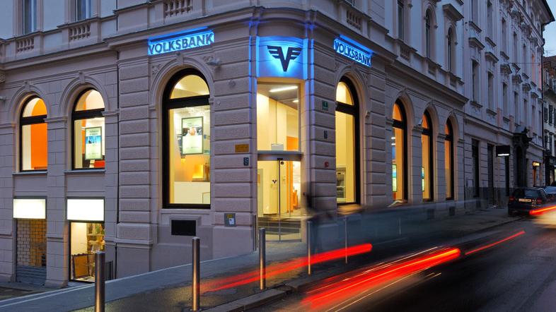 Poslovalnica Volksbank v centru Ljubljane.