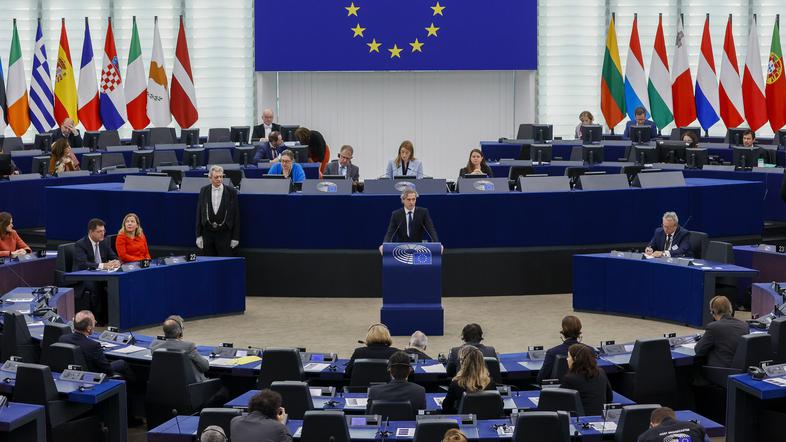 Nagovor Roberta Goloba evropskemu parlamentu v Strasbourgu.