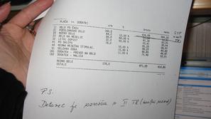 Plačilna lista enega od delavcev Juteksa, ki je razvrščen v II. tarifni razred.