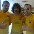 Valdes Puyol Iniesta Barcelona trening rojstni dan Facebook