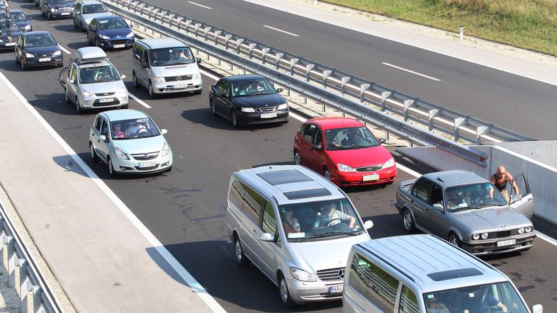 Kolone na avtocesti Ptuj