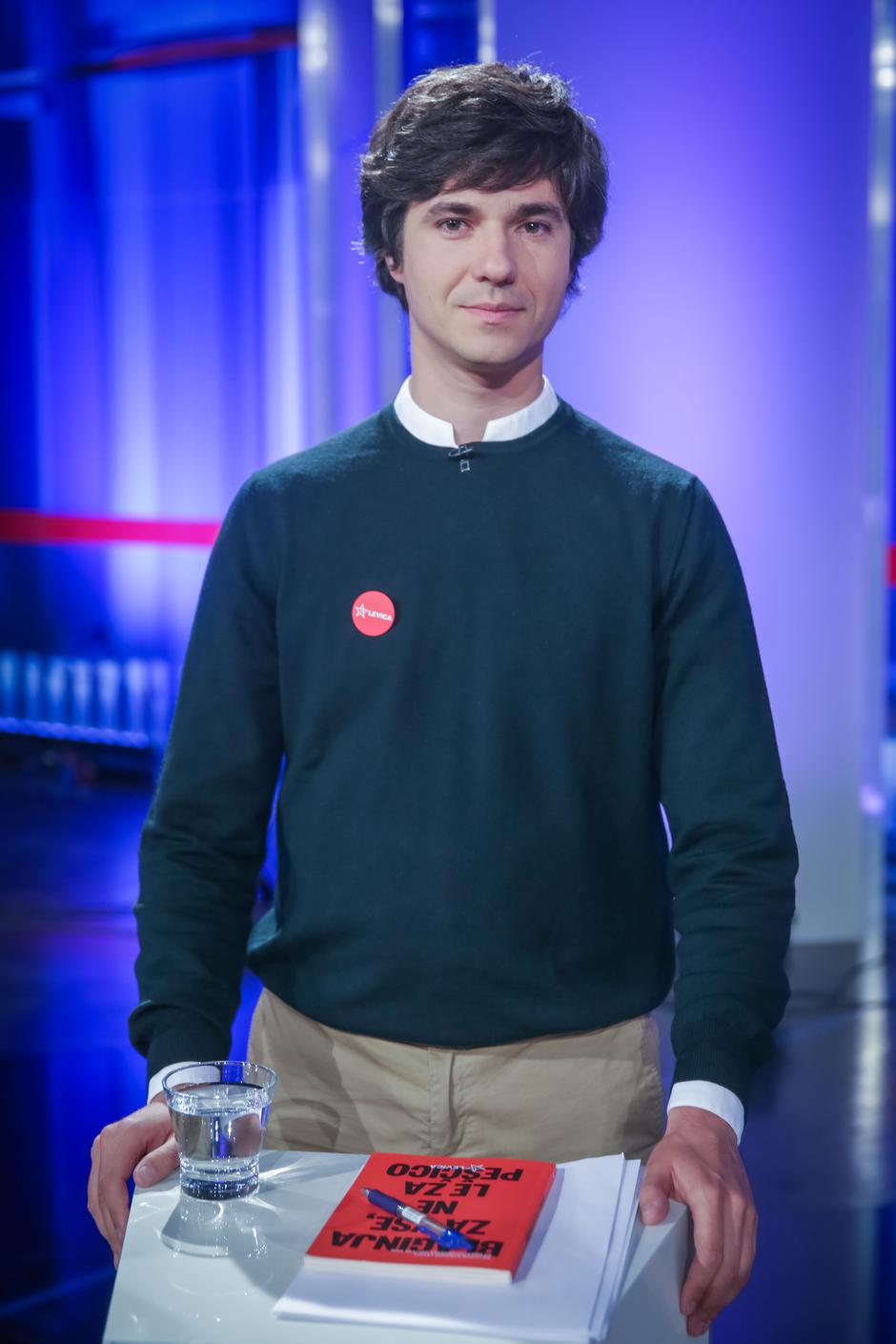 Luka Mesec na soočenju predsednikov strank | Avtor: Saša Despot