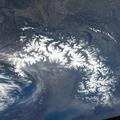 Alpe - spodaj desno je tudi slovenski košček Zemlje
