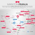 Maraton Franja, ceste zaprte